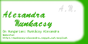 alexandra munkacsy business card